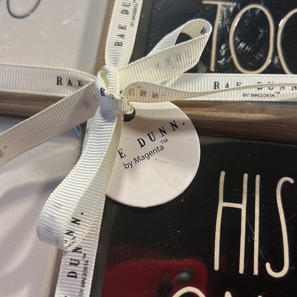 New Set of 4 Rae Dunn Engagement/Marriage Coasters - Picture 2 of 4